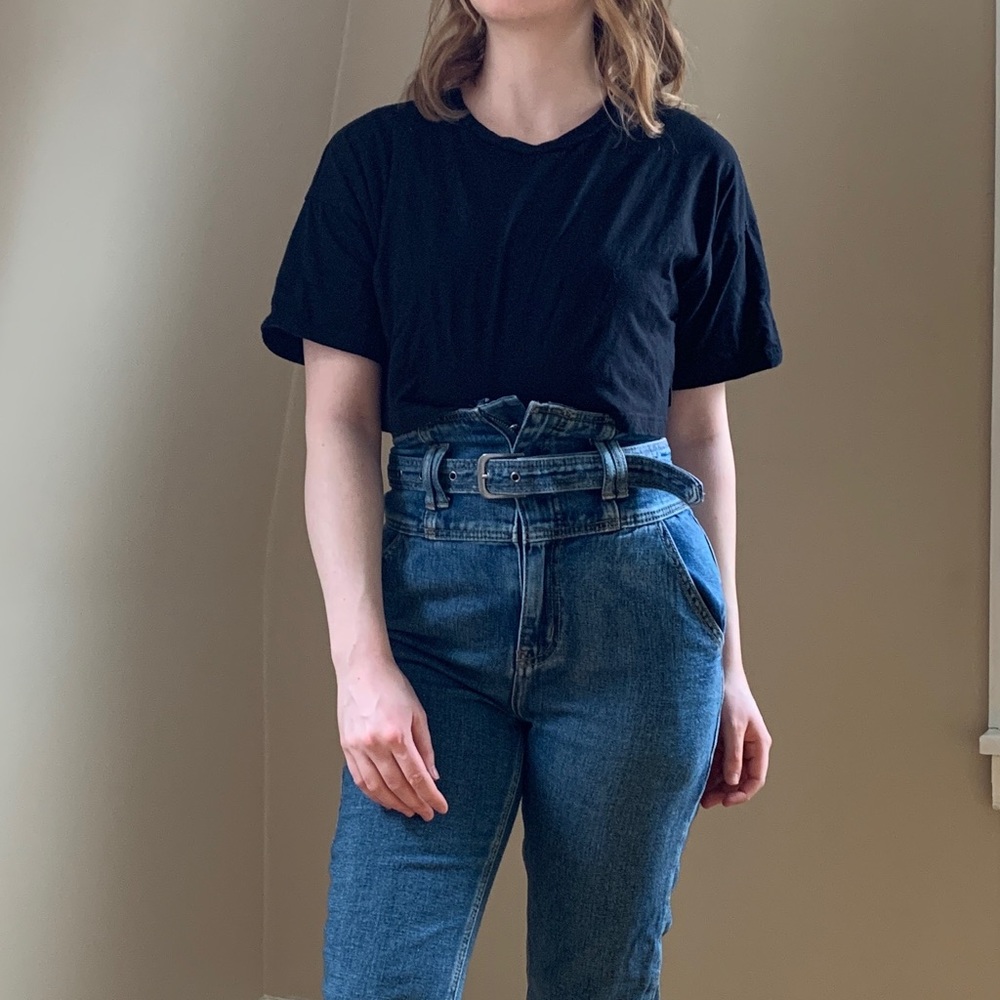 Super High Waisted Belted Skinny Jeans - Picture 5 of 5